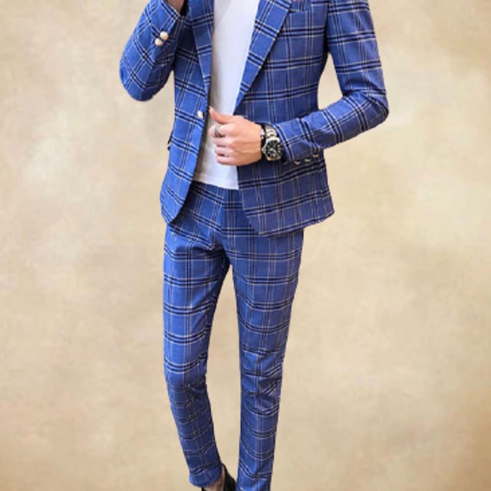 Men blue suits